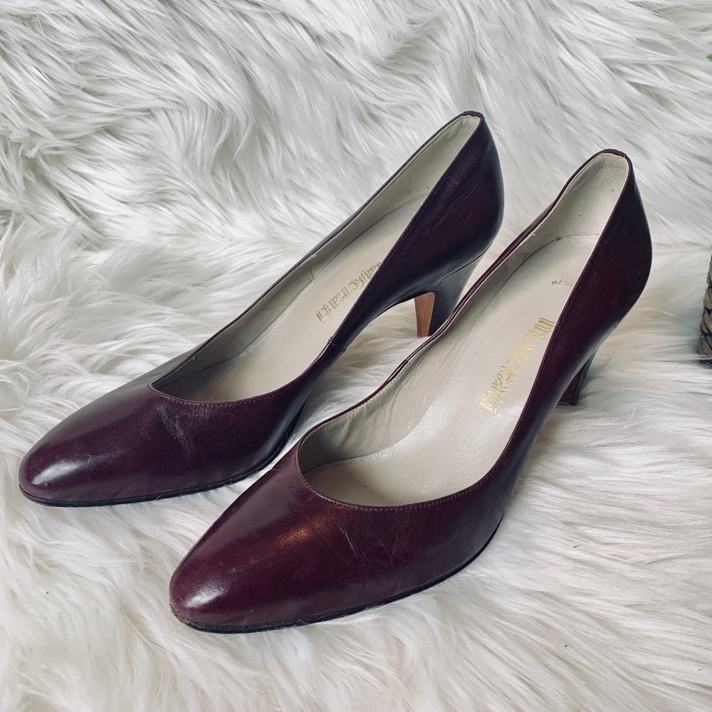 Maserati All Leather Italian Size 7 heels